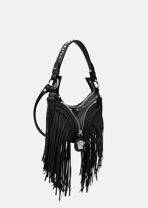 FRINGED REPEAT MINI HOBO BAG - Image 2