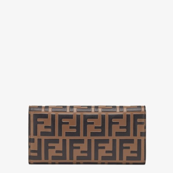 Fendi Continental Brown Leather Wallet - Image 2