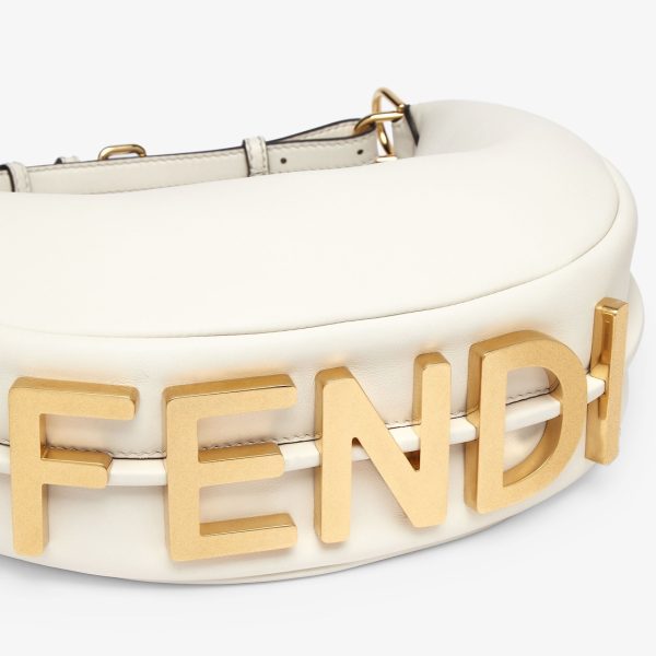 Fendi Fendigraphy Small in White Canvas - Image 5