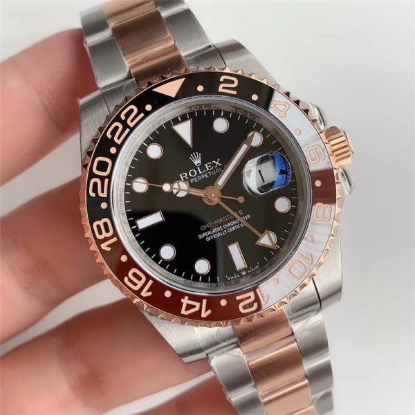 Swiss Replica Rolex GMT-Master II Rose Gold | RLX 66