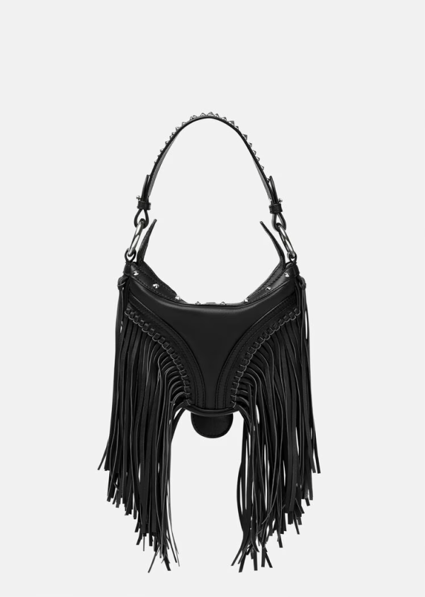 FRINGED REPEAT MINI HOBO BAG - Image 4