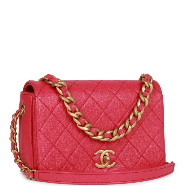 Chanel Fashion Therapy Flap Bag Hot Pink Caviar Gold Hardware - Image 2