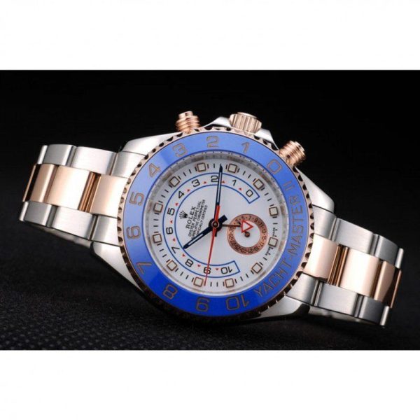 Rolex Yacht-Master Blue Ceramic Bezel White Dial Watch - Image 4