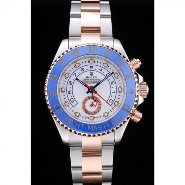 Rolex Yacht-Master Blue Ceramic Bezel White Dial Watch - Image 2