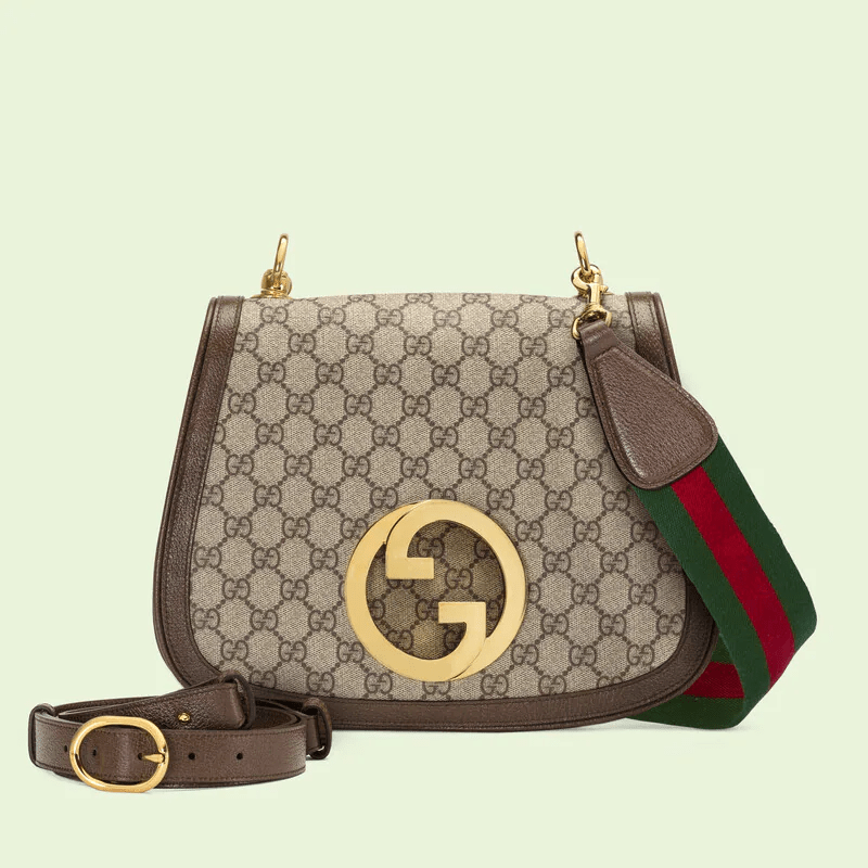 Replica Gucci Medium Shoulder Bag With Round Interlocking G 699210 Dark Coffee