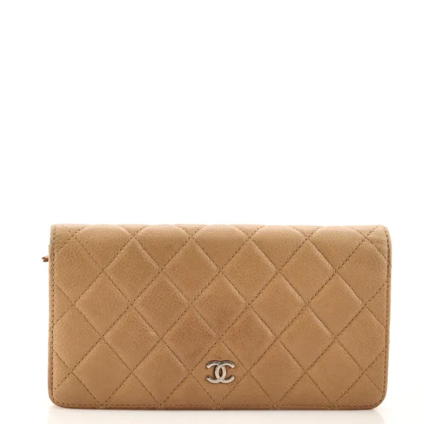 Chanel L-Yen Wallet Quilted Caviar