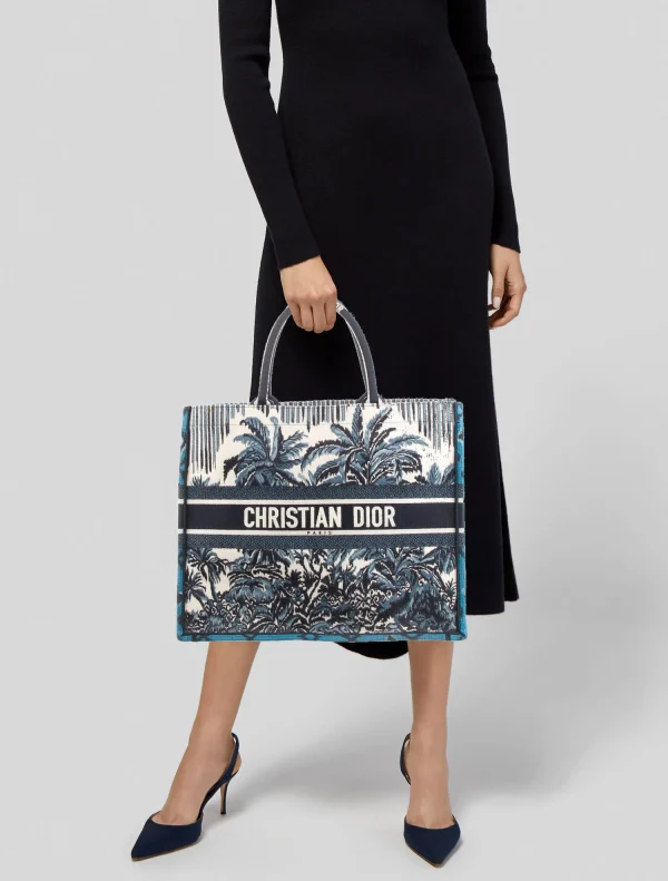 CHRISTIAN DIOR Large Palms Book Tote - Image 2