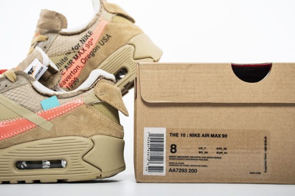 Nike Air Max 90 OFF-WHITE Desert Ore AA7293-200 - Image 3