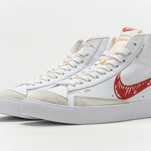 Replica Nike Blazer Mid Sketch White Black CW7580-101