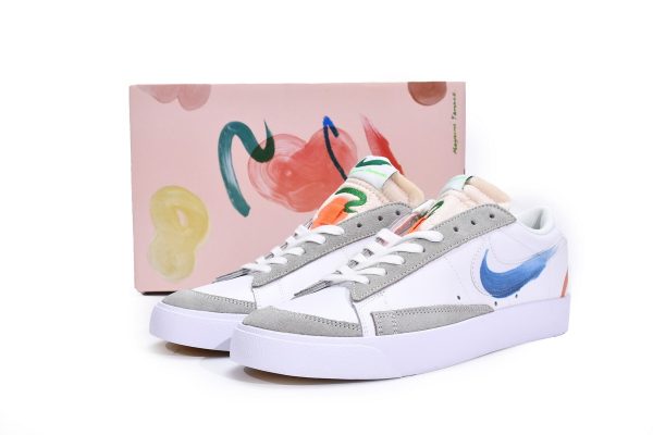 Replica Nike Blazer Low 77 Men's Flyleather Mayumi Yamase Blazer White DM0882-100