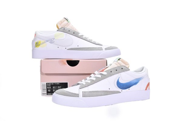 Replica Nike Blazer Low 77 Men's Flyleather Mayumi Yamase Blazer White DM0882-100