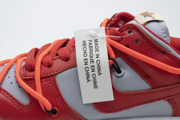 Replica Nike Dunk Low Off-White University Red CT0856-600