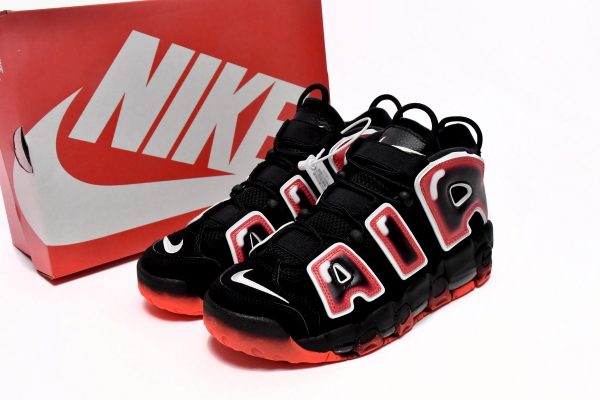 Nike Air More Uptempo Black White Laser Crimson CJ6129-001 - Image 3