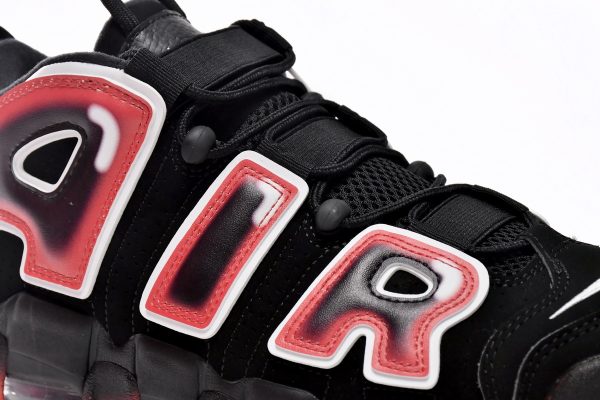 Nike Air More Uptempo Black White Laser Crimson CJ6129-001 - Image 8