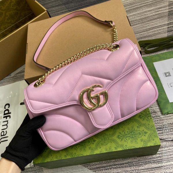 GUCCI Gg Marmont Super Mini Shoulder Bag  Pink