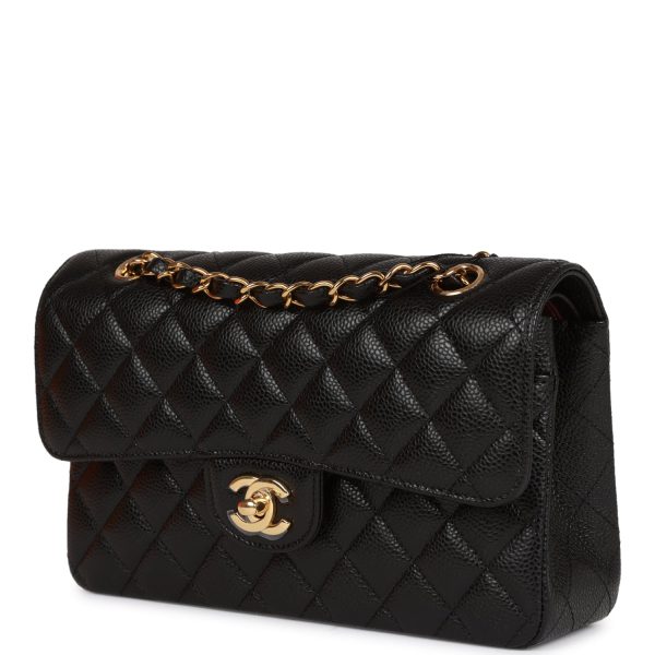 Chanel Small Classic Double Flap Black Caviar Gold Hardware - Image 5