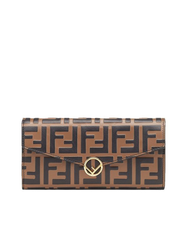 Fendi Continental Brown Leather Wallet - Image 5