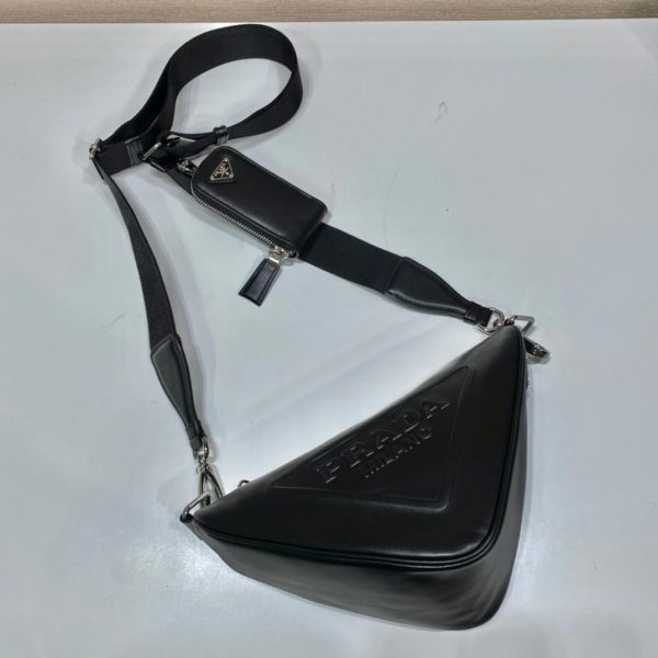 PRADA Triangle Leather Shoulder Bags - Image 8