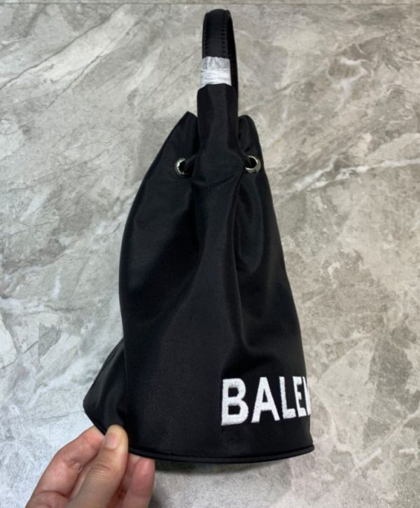 Balenciaga Wheel XS Drawstring Bucket Black - Image 3