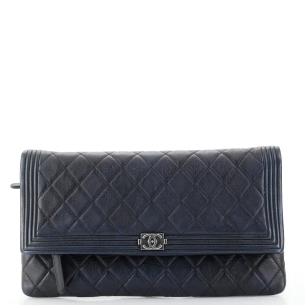 Chanel Boy Beauty CC Clutch Quilted Lambskin