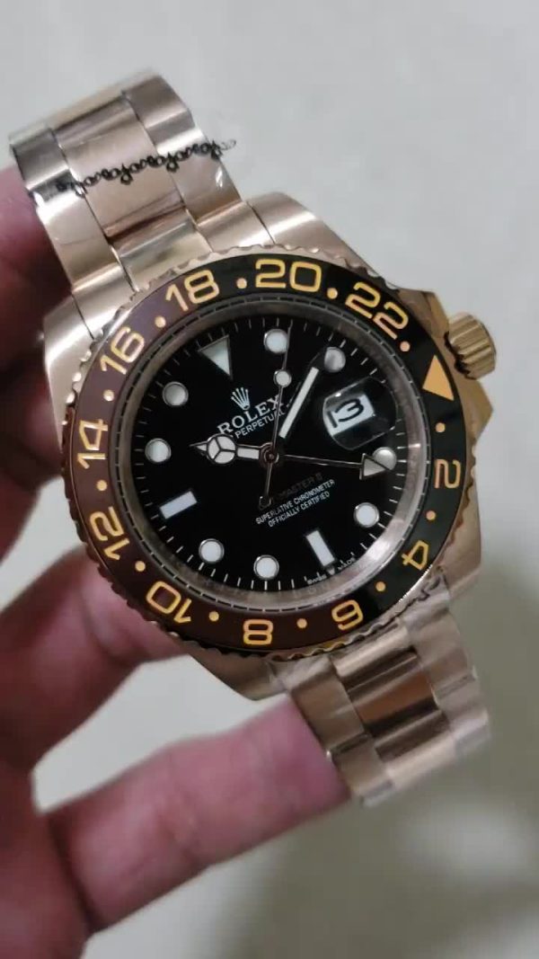 Swiss Replica Rolex GMT-Master II Rose Gold | RLX 66 - Image 3