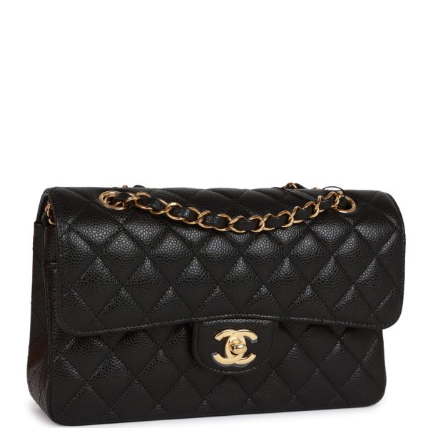 Chanel Small Classic Double Flap Black Caviar Gold Hardware - Image 2