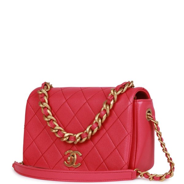 Chanel Fashion Therapy Flap Bag Hot Pink Caviar Gold Hardware - Image 5