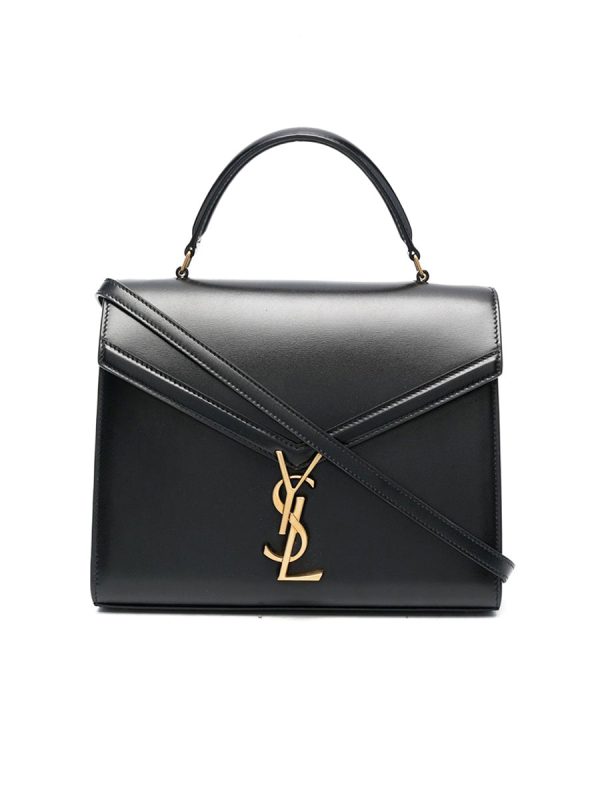 YSL Cassandra Medium Top Handle Bag in Shiny Leather