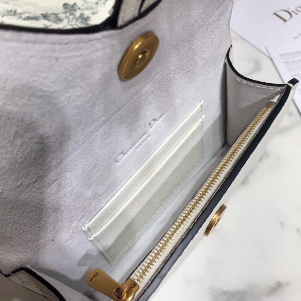 Dior White Calfskin Saddle Belt Bag - Image 7