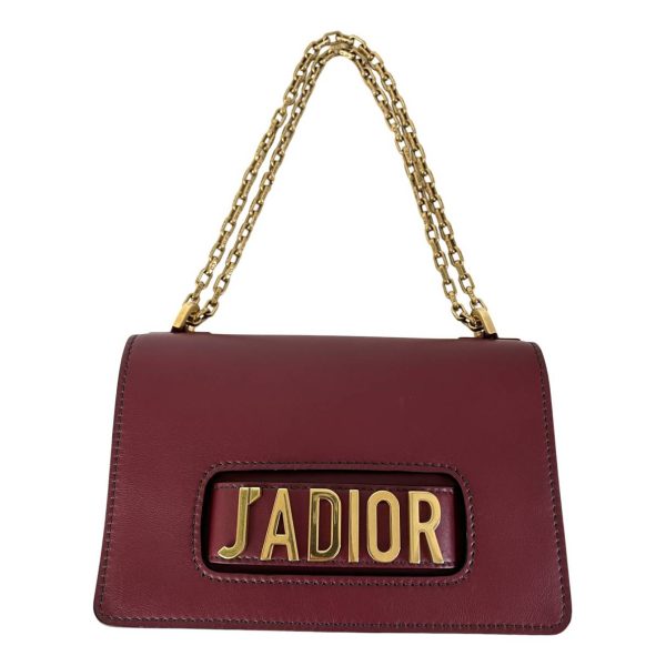 Dior J'adior Mongolian Lamb Handbag Burgundy In Mongolian Lamb