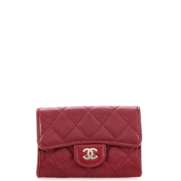 Chanel Classic Flap Card Case Quilted Caviar