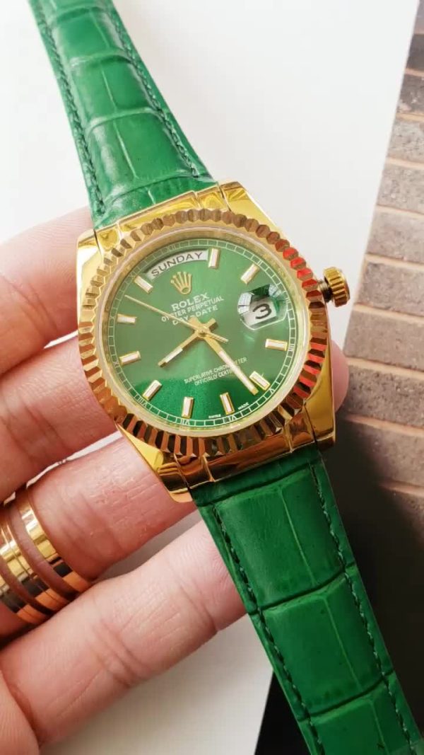 Swiss Replica Rolex Day-Date Sunday Green | RLX 201