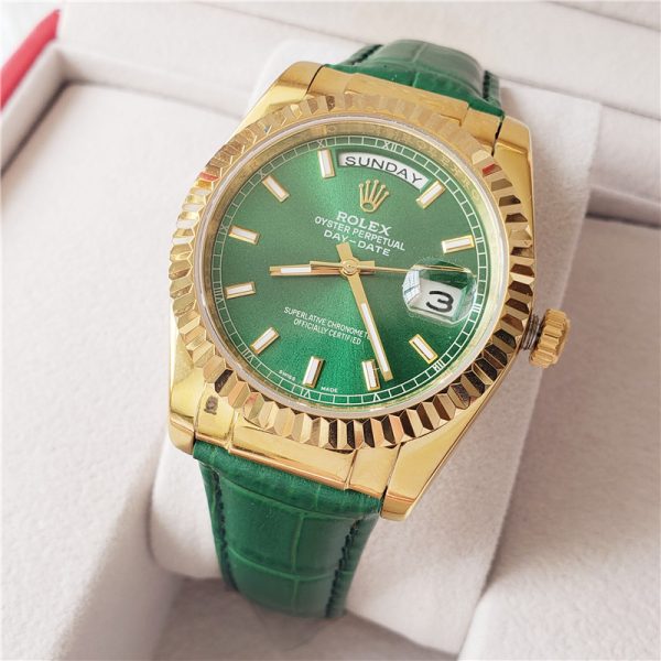 Swiss Replica Rolex Day-Date Sunday Green | RLX 201 - Image 3