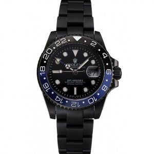 Replica Rolex GMT Master II Super Clone Black Dial Blue And Black Bezel