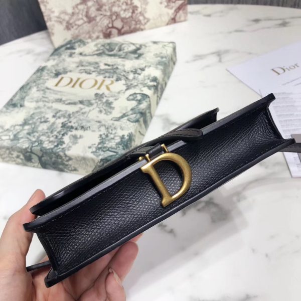 Dior Black Calfskin Saddle Belt Bag - Image 2