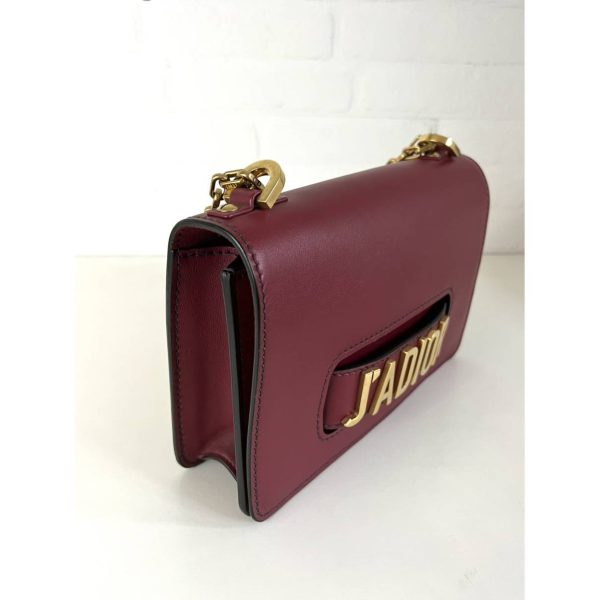 Dior J'adior Mongolian Lamb Handbag Burgundy In Mongolian Lamb - Image 5