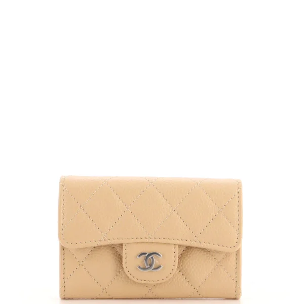 Chanel Classic Flap Card Case Quilted Caviar