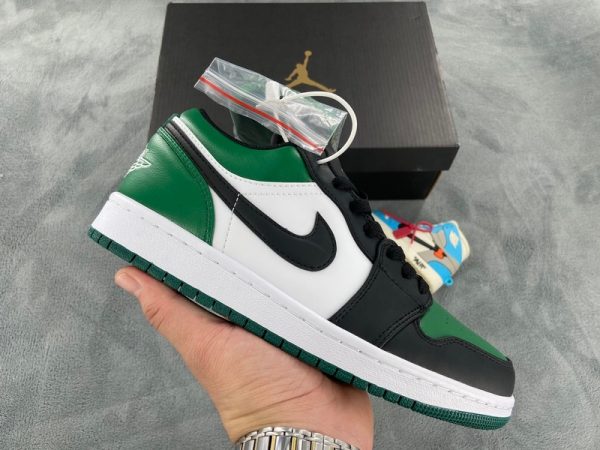 #Replica Shoes Air Jordan 1 Low Green Toe 553558-371 - Image 3