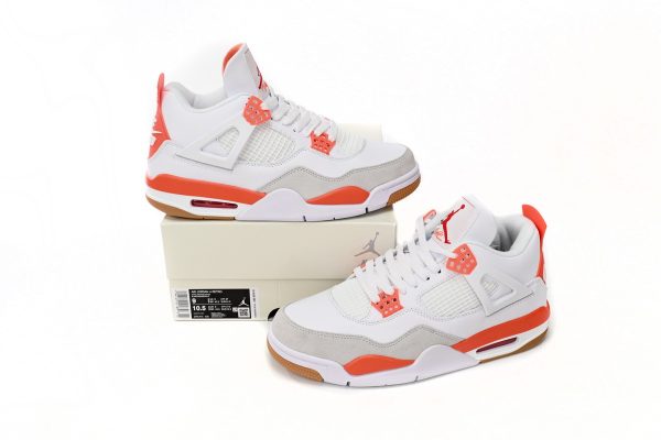 Replica Orange Air Jordan 4 White DR5415-108