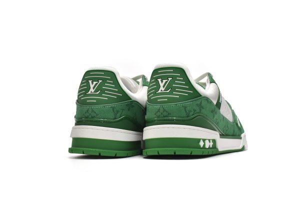 # Shoes Louis Vuitton Trainer Green Cloth Surface 1A9JHV - Image 5