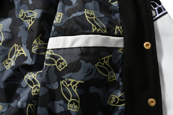 # Shoes BAPE x OVO Varsity Jacket Black - Image 6