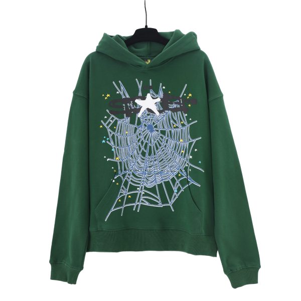 # Shoes Sp5der Logo Hoodie Green - Image 2