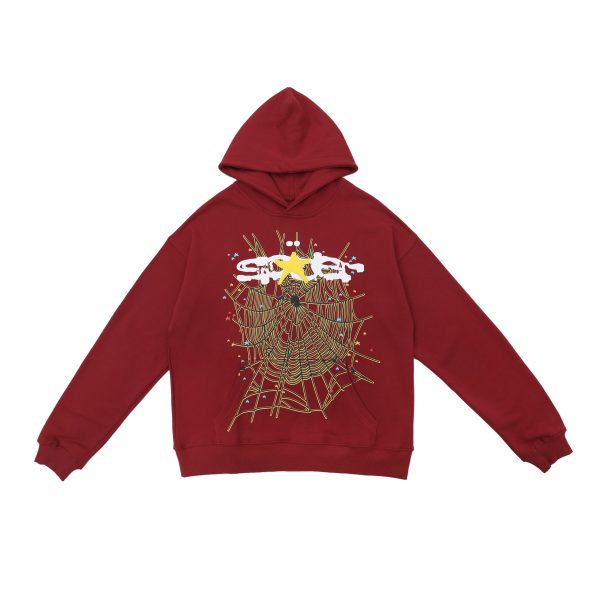 # Shoes Sp5der Logo Hoodie Red